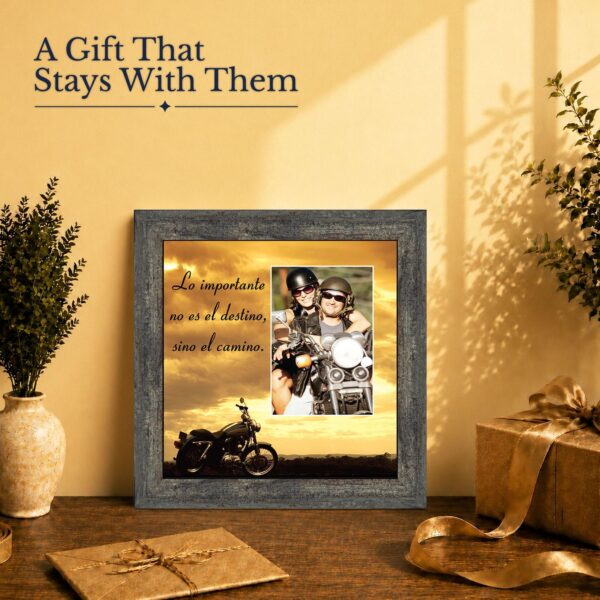 Lo importante no es el destino gift - framed photo keepsake for a rider