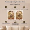 Pampas & Protea Arch canvas wall art set - gallery wrapped and floating frame styles