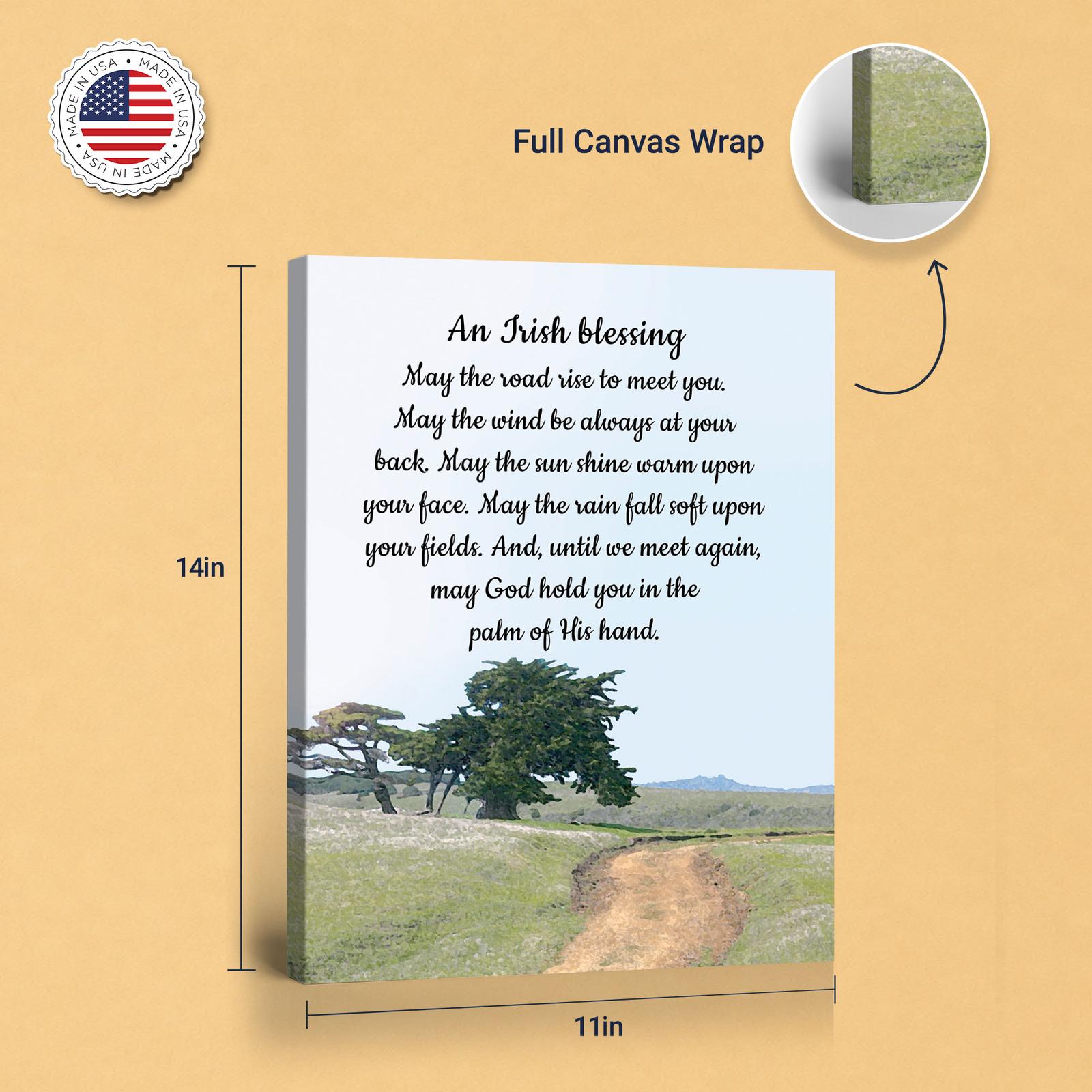 Irish Blessing canvas print - gallery wrapped and floating frame styles