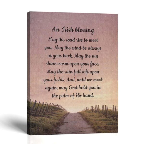 Irish Blessing canvas print - rose vineyard sunset by Crossroads Home Decor