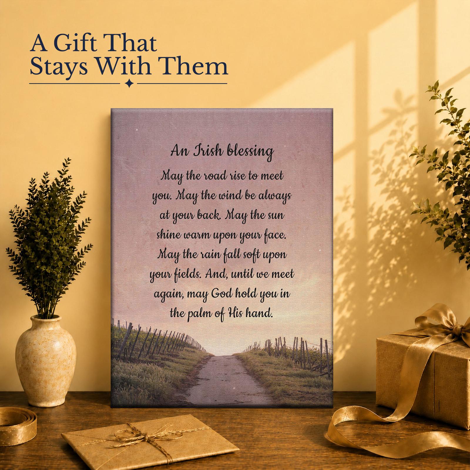 Irish gift - Irish Blessing canvas print for a housewarming