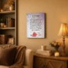 Nurses prayer canvas wall art displayed in a break room