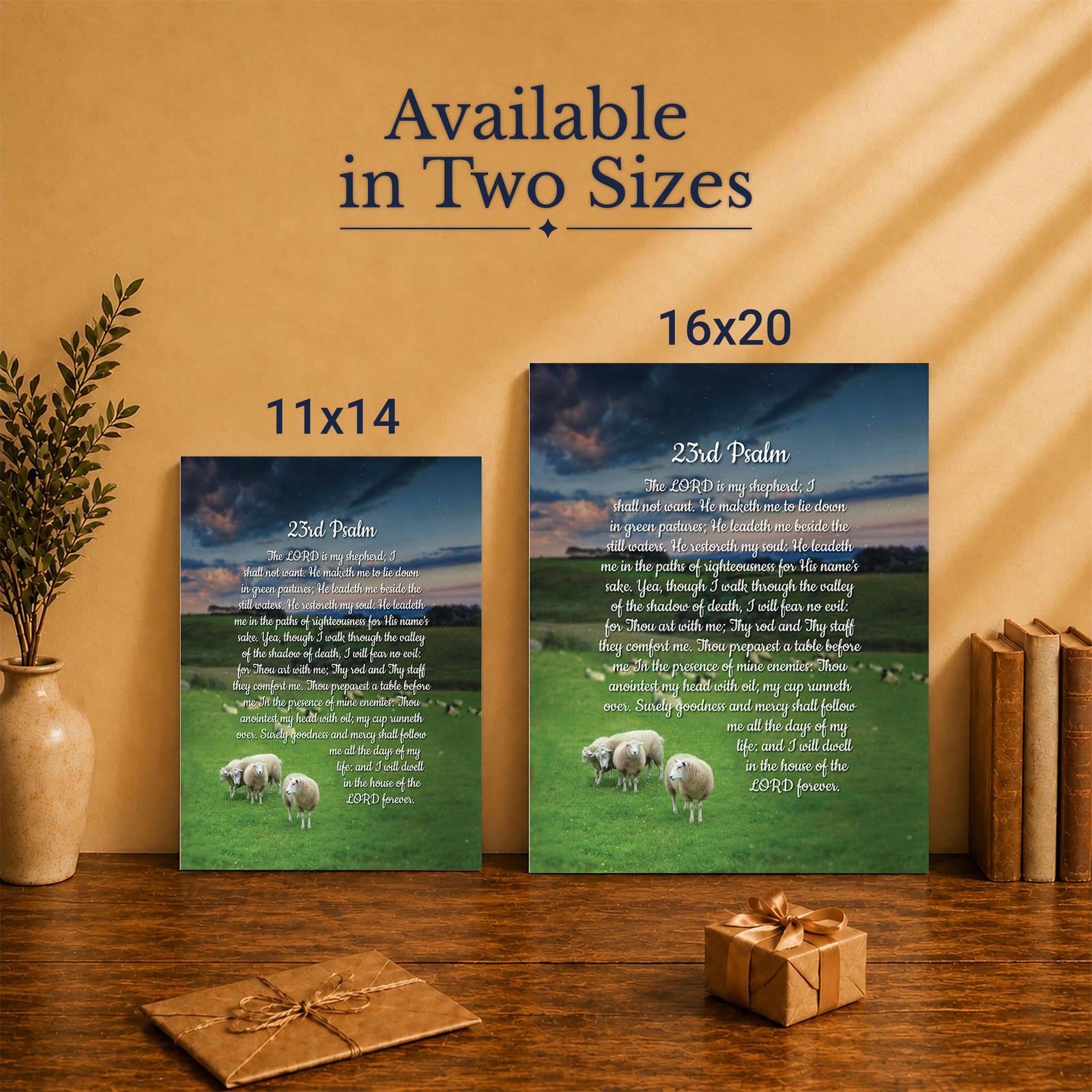 Psalm 23 canvas print - Made in USA family-owned faith-based wall art