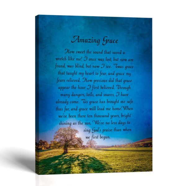 Amazing Grace canvas print - Amazing Grace Hymn by Crossroads Home Decor