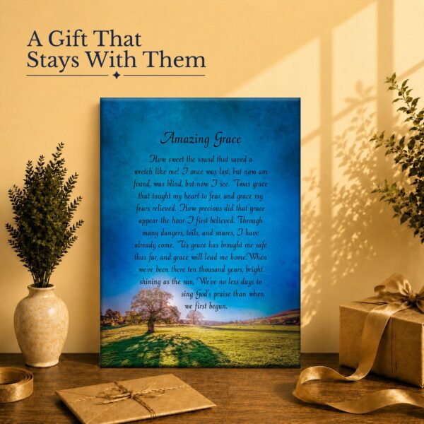 Amazing Grace gift - canvas print for a churchgoer