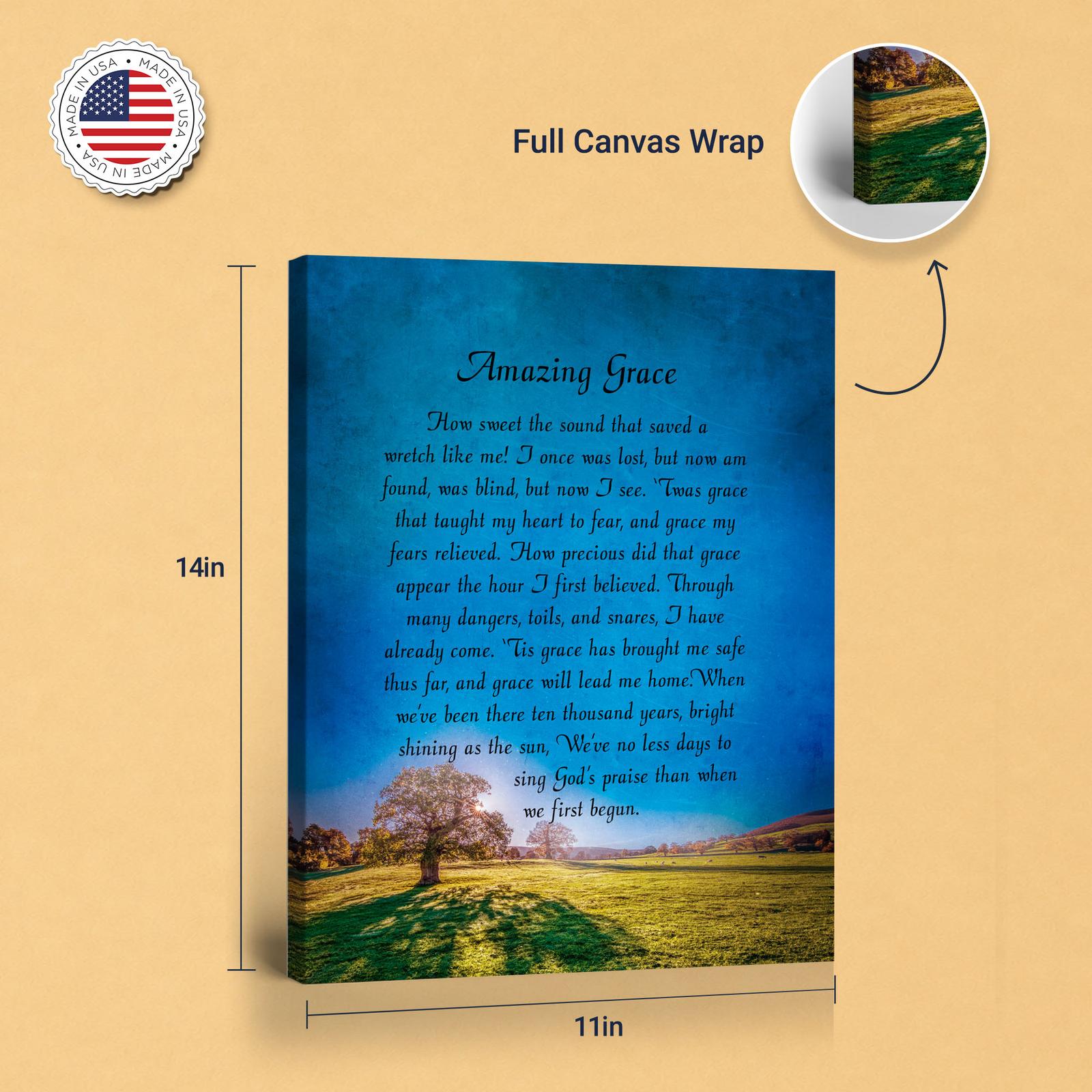 Amazing Grace canvas print - gallery wrapped and floating frame styles