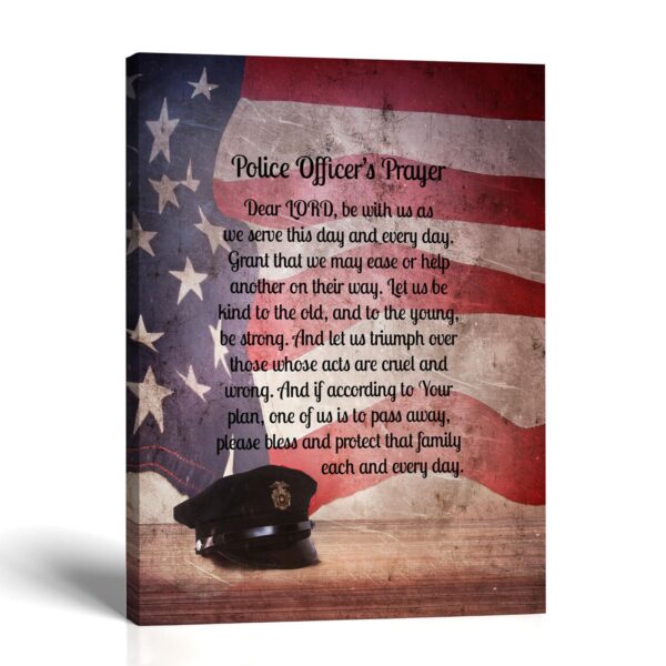 Police officer wall art canvas - Policeman's Prayer by Crossroads Home Decor