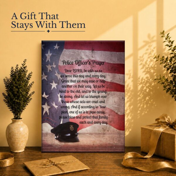 Police department gift - canvas print for a precinct house or academy class