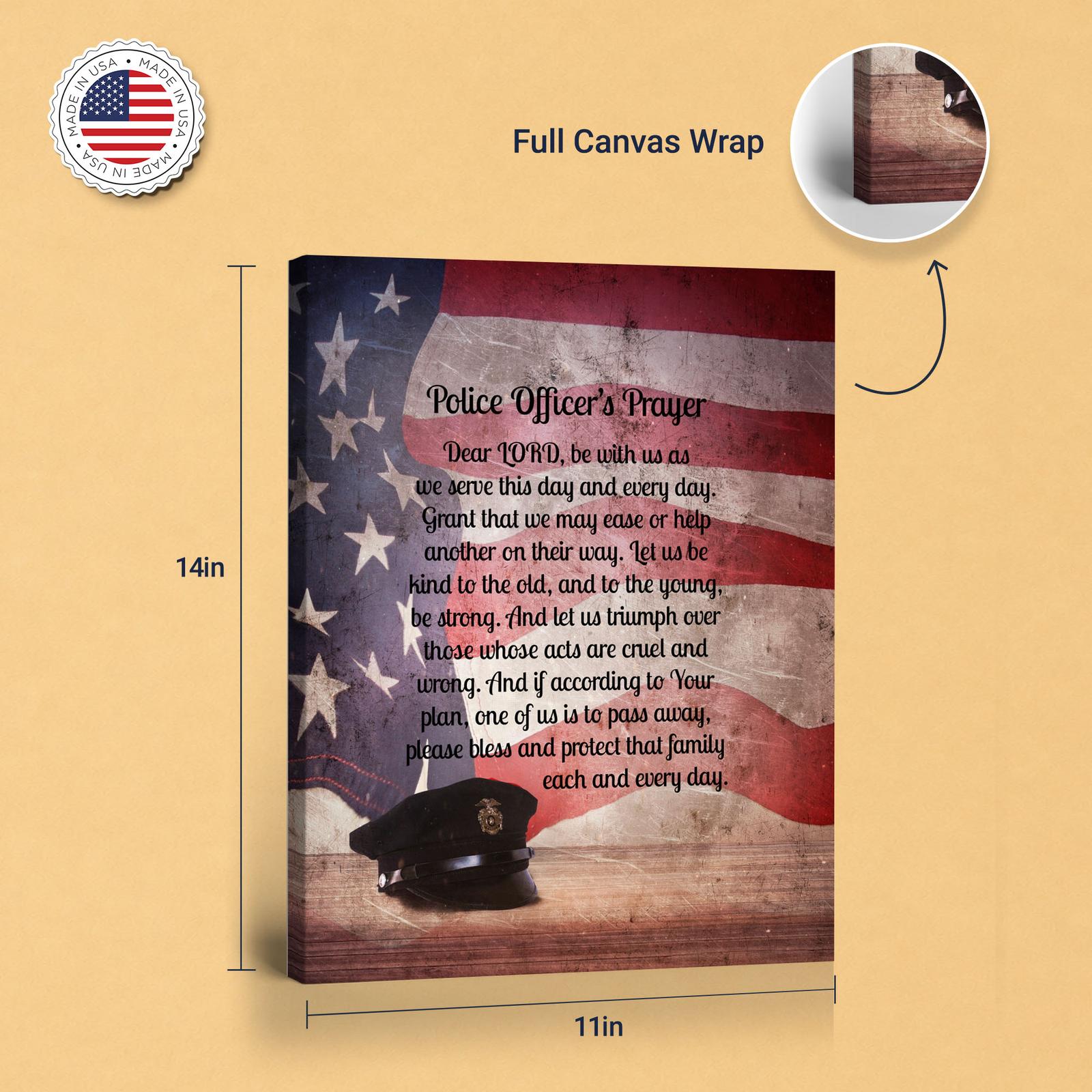 Police canvas print - gallery wrapped and floating frame styles