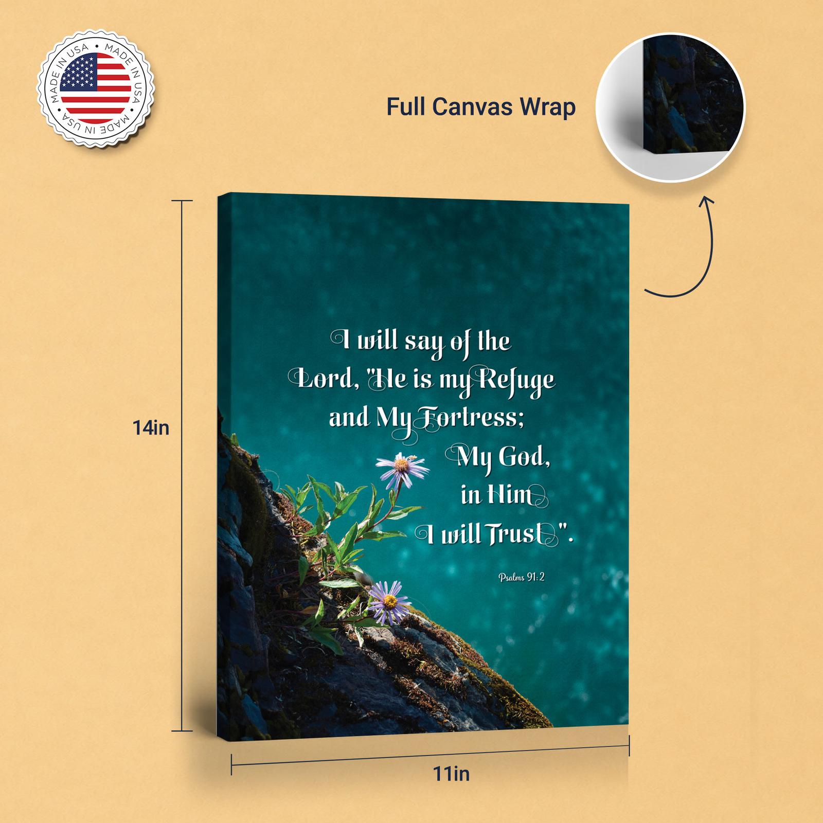 Psalm 91 canvas print - gallery wrapped and floating frame styles