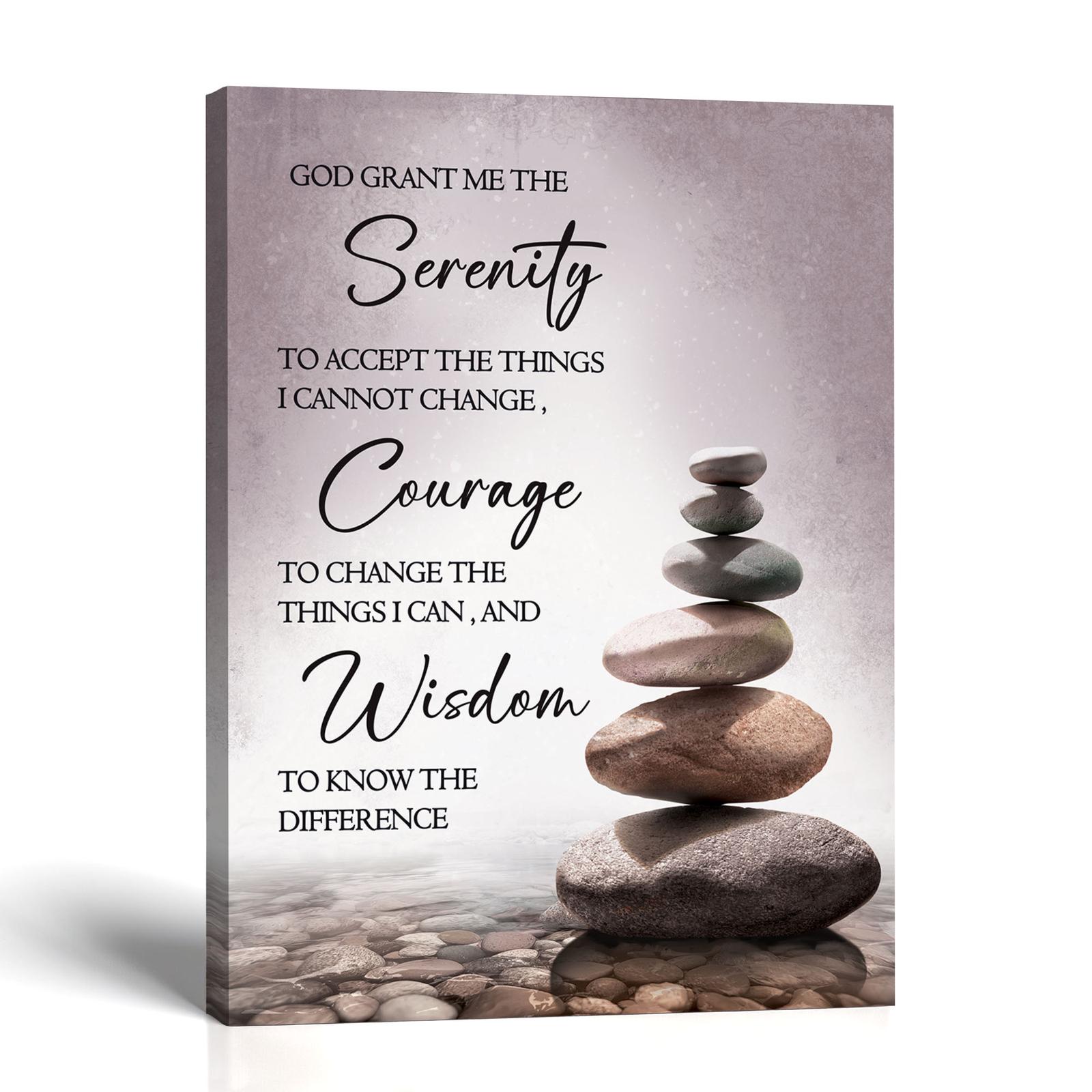 Serenity prayer canvas print wall art by Crossroads Home Decor