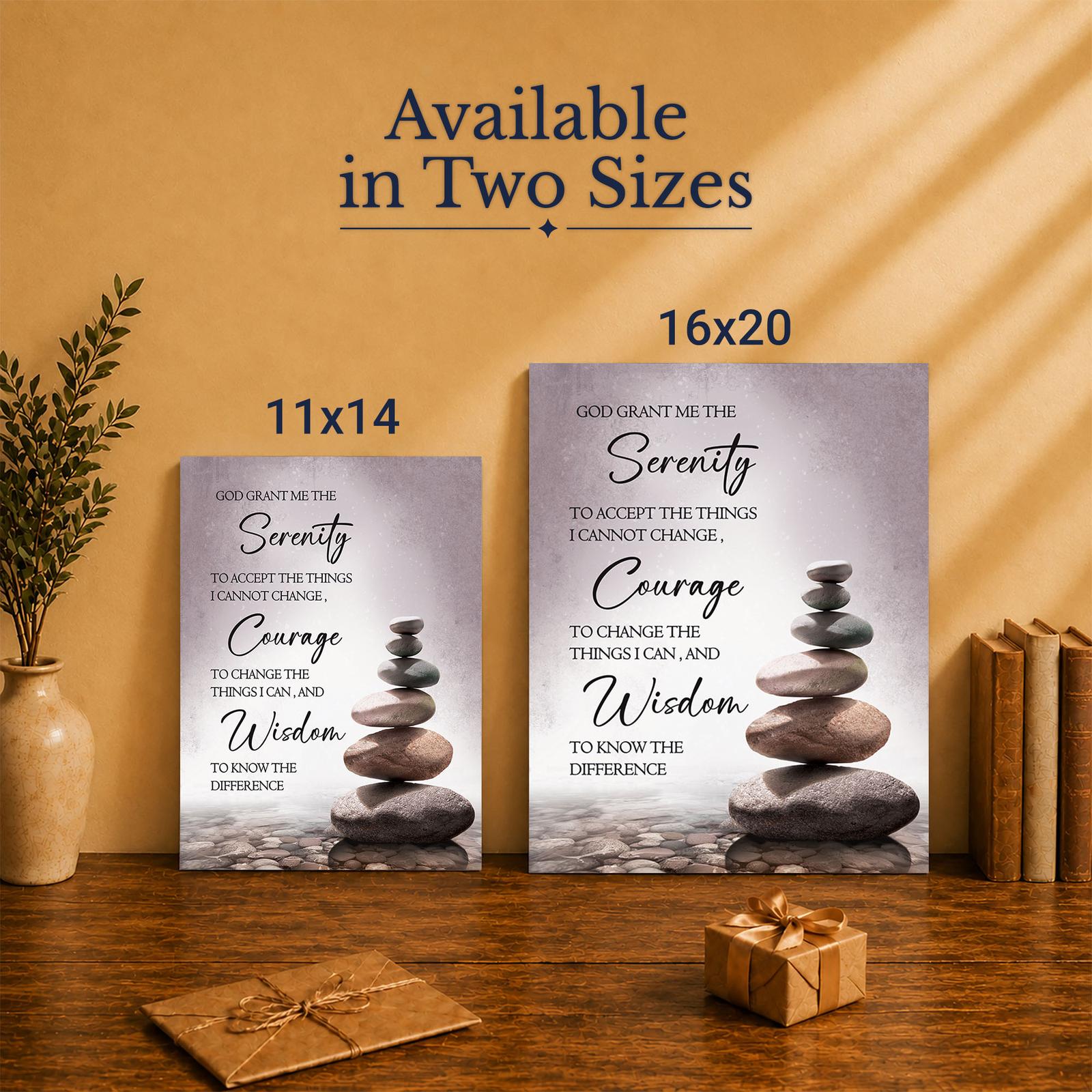 Serenity prayer canvas - Made in USA family-owned wall art