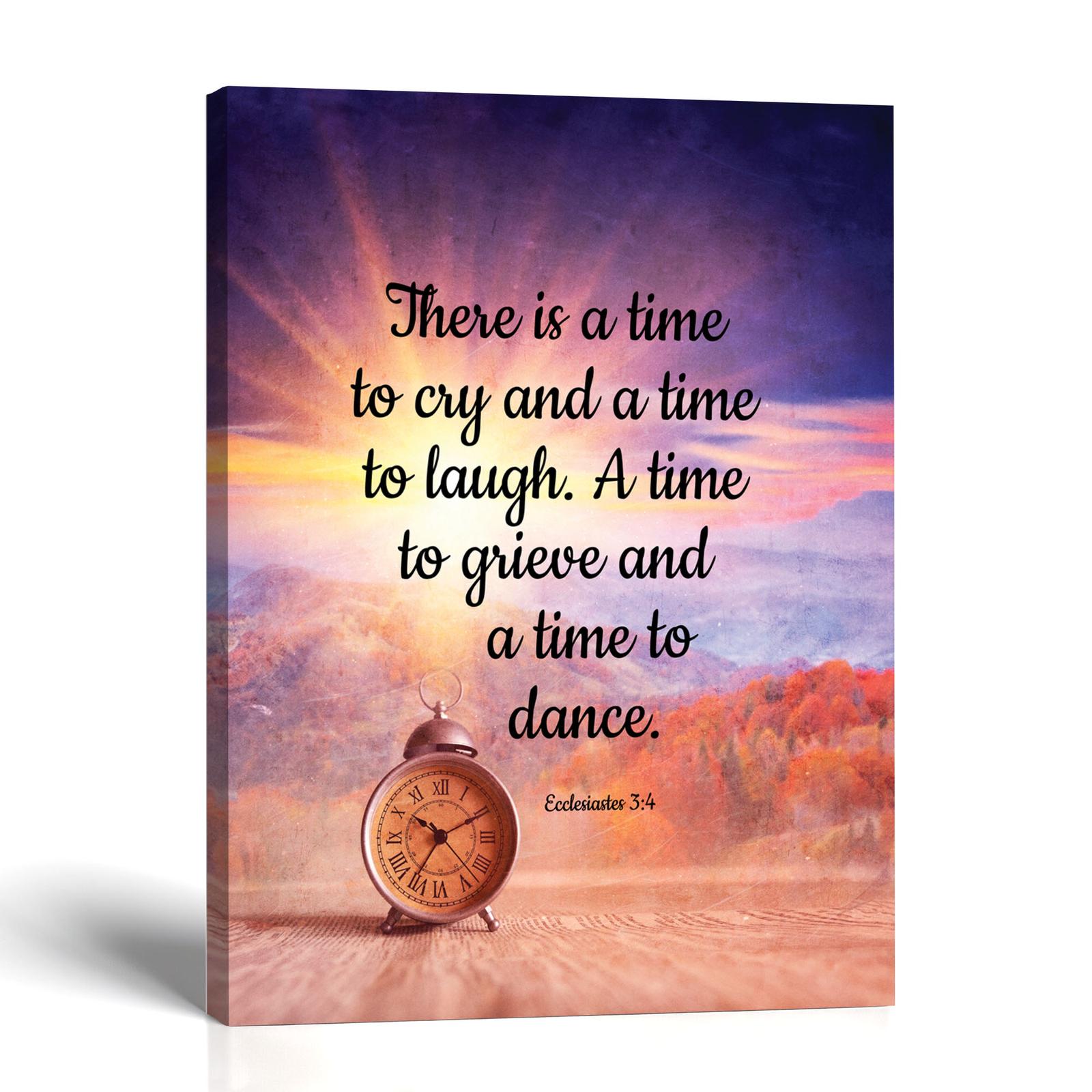 Ecclesiastes 3:4 canvas print - Ecclesiastes 3:4 Scripture by Crossroads Home Decor