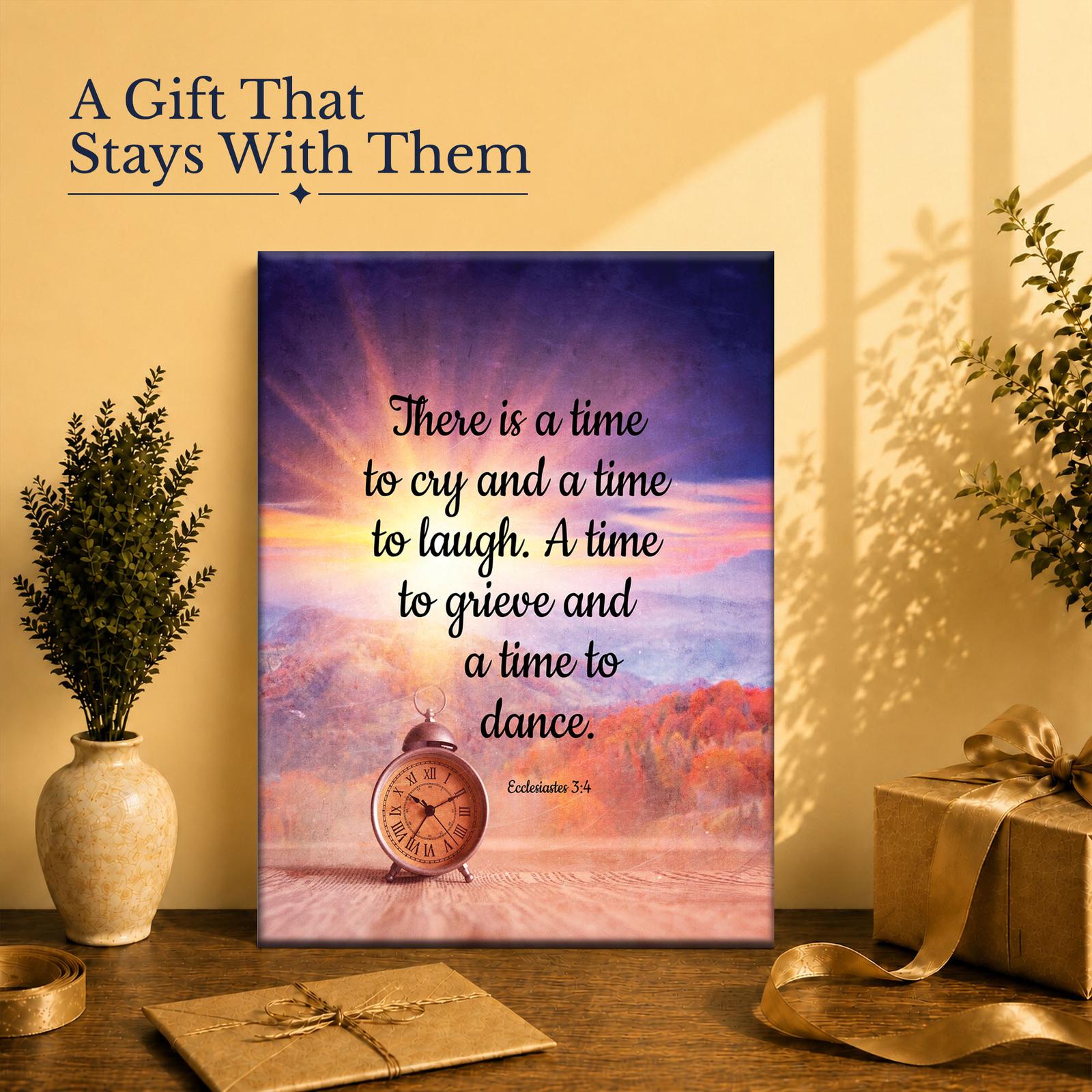 Ecclesiastes 3:4 gift - canvas print for someone starting over
