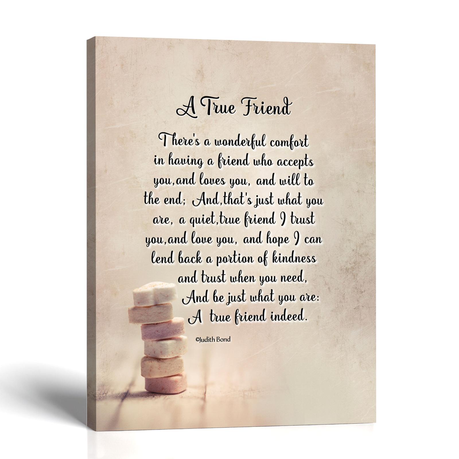 True friendship canvas wall art - A True Friend by Crossroads Home Decor