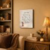 A True Friend canvas wall art displayed in a living room