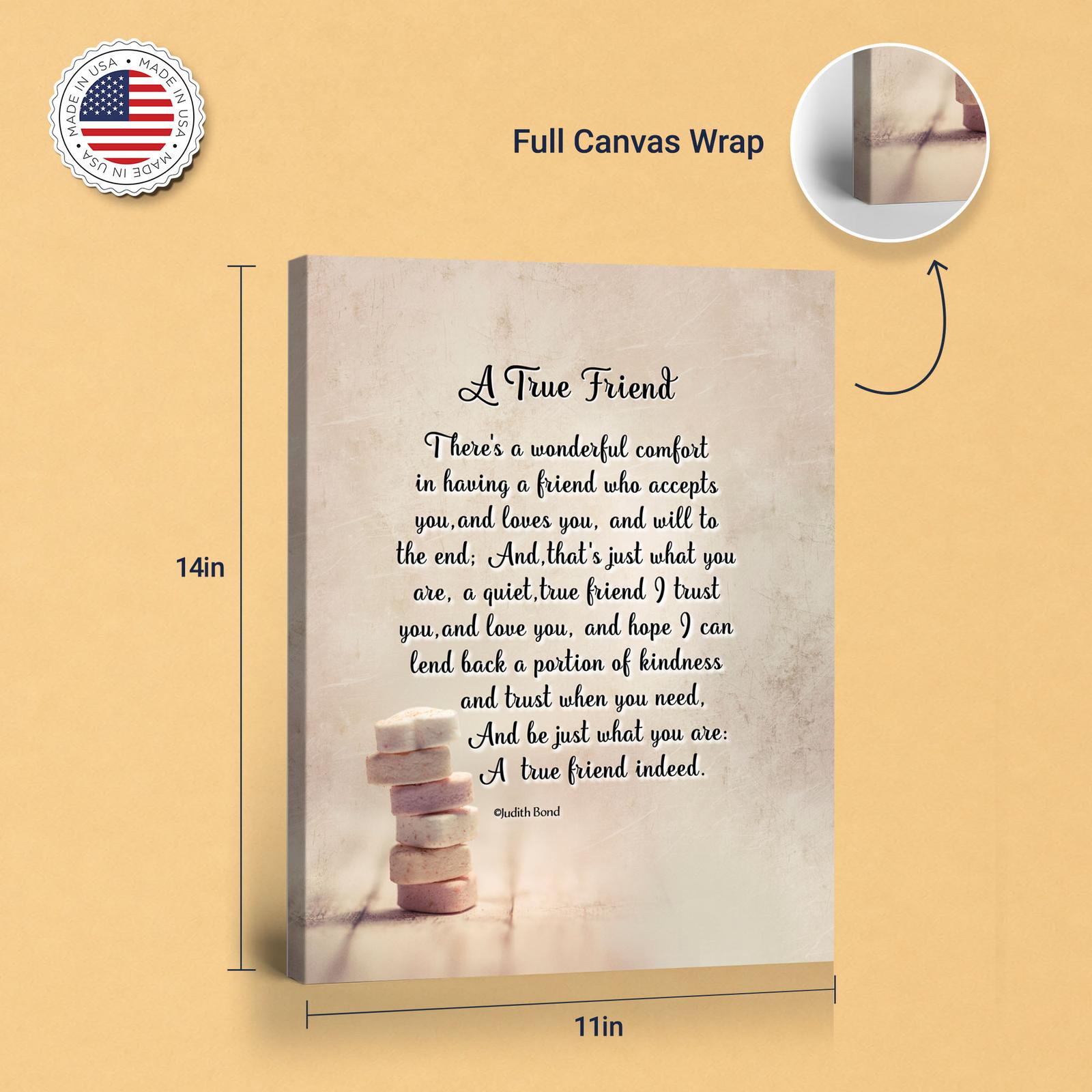 A True Friend canvas print - gallery wrapped and floating frame styles