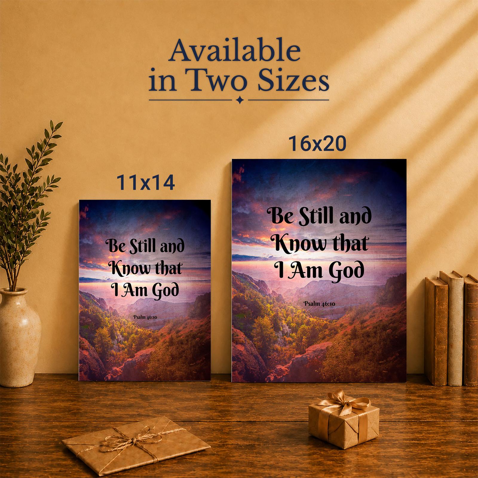 Be Still and Know gallery canvas - Made in USA family-owned faith-based wall art