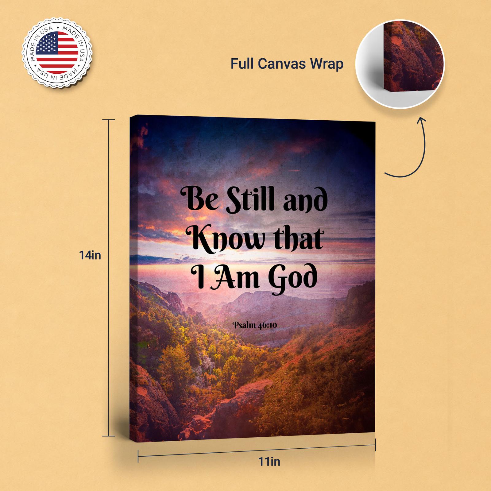 Be Still and Know canvas print - gallery wrapped and floating frame styles