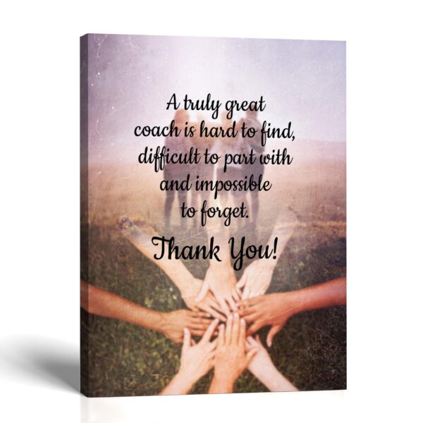 Coach Appreciation canvas print - team huddle quote by Crossroads Home Decor