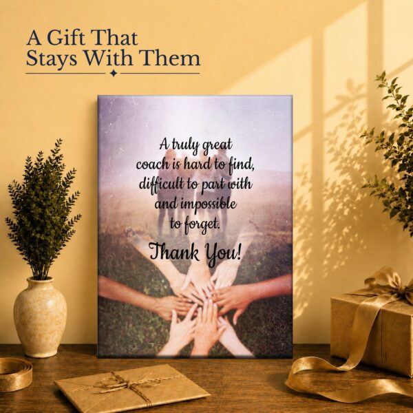 Coach appreciation gift - canvas print for a baseball or softball coach