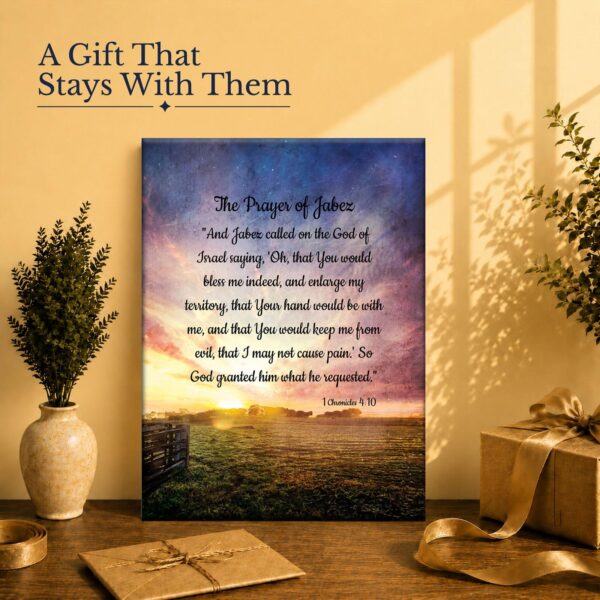 Prayer of Jabez gift - canvas print for a pastor or new homeowner