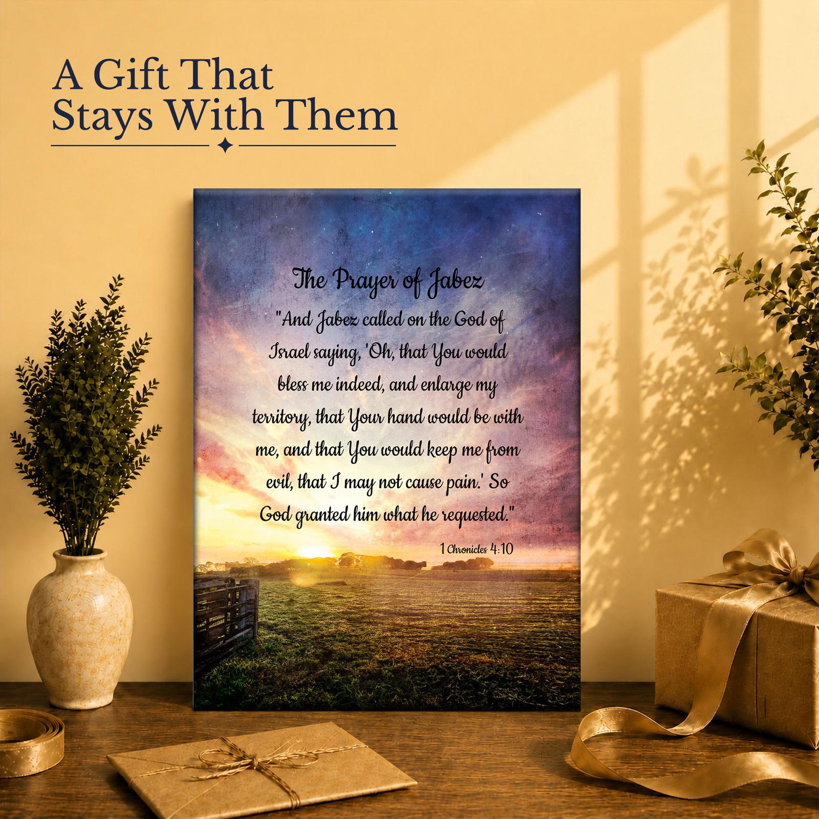 Prayer of Jabez gift - canvas print for a pastor or new homeowner
