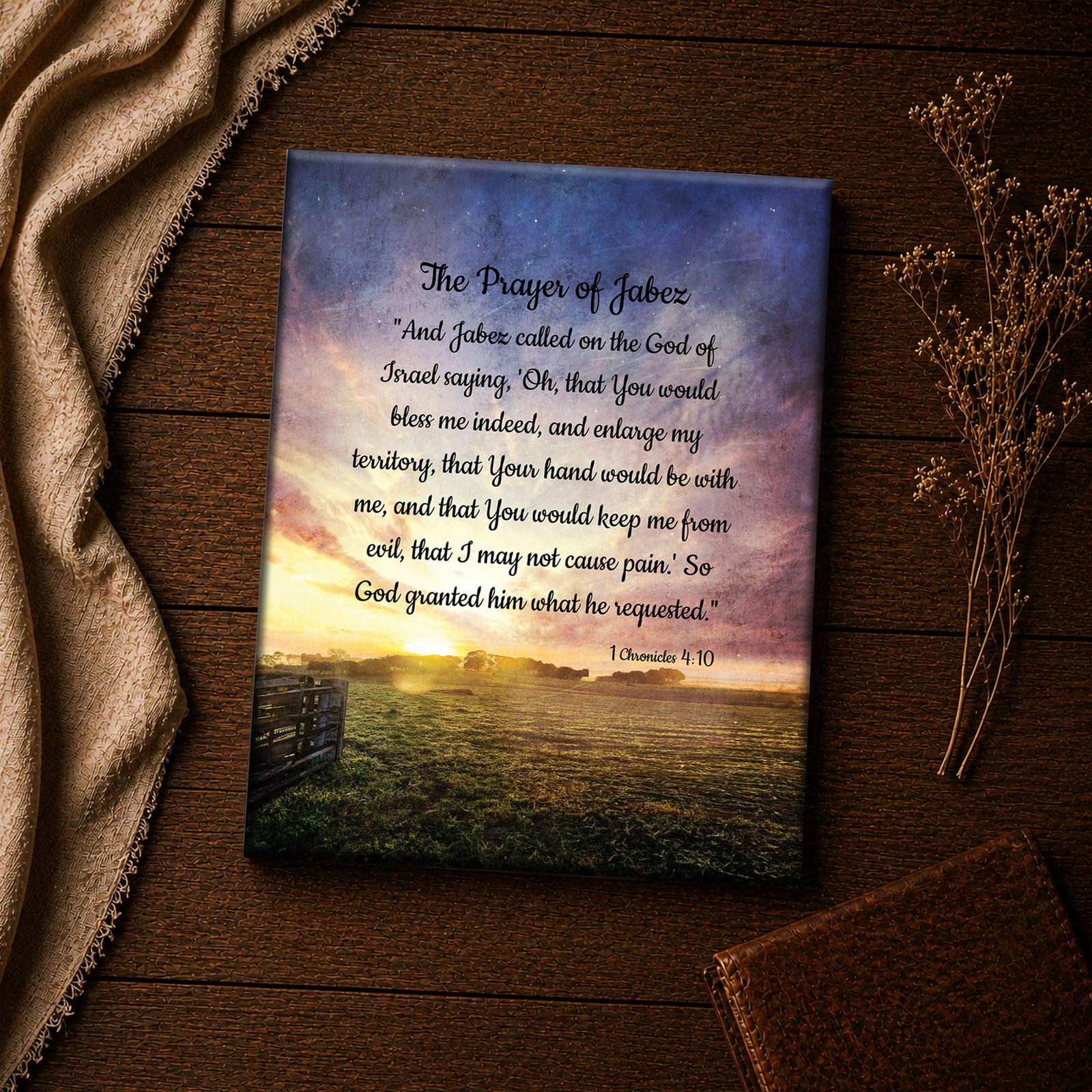 1 Chronicles 4:10 canvas print - Prayer of Jabez inspirational wall art