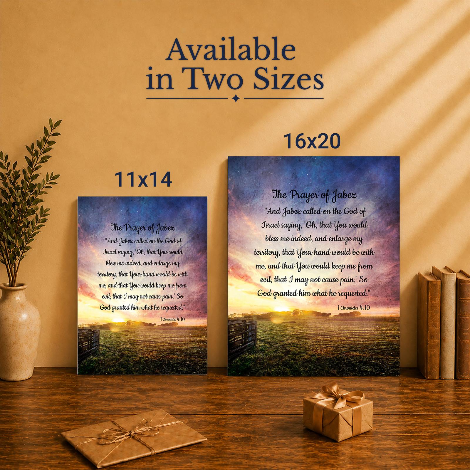 Prayer of Jabez canvas print - Made in USA family-owned faith-based wall art