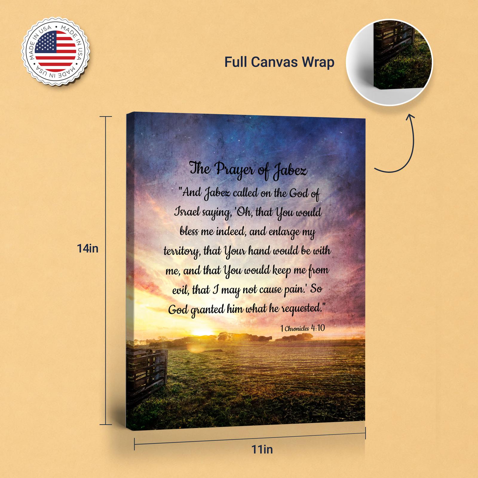 Prayer of Jabez canvas print - gallery wrapped and floating frame styles