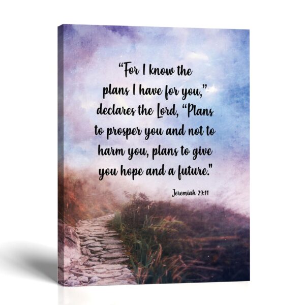 Jeremiah 29:11 canvas print - Bible Verse Wall Art by Crossroads Home Decor