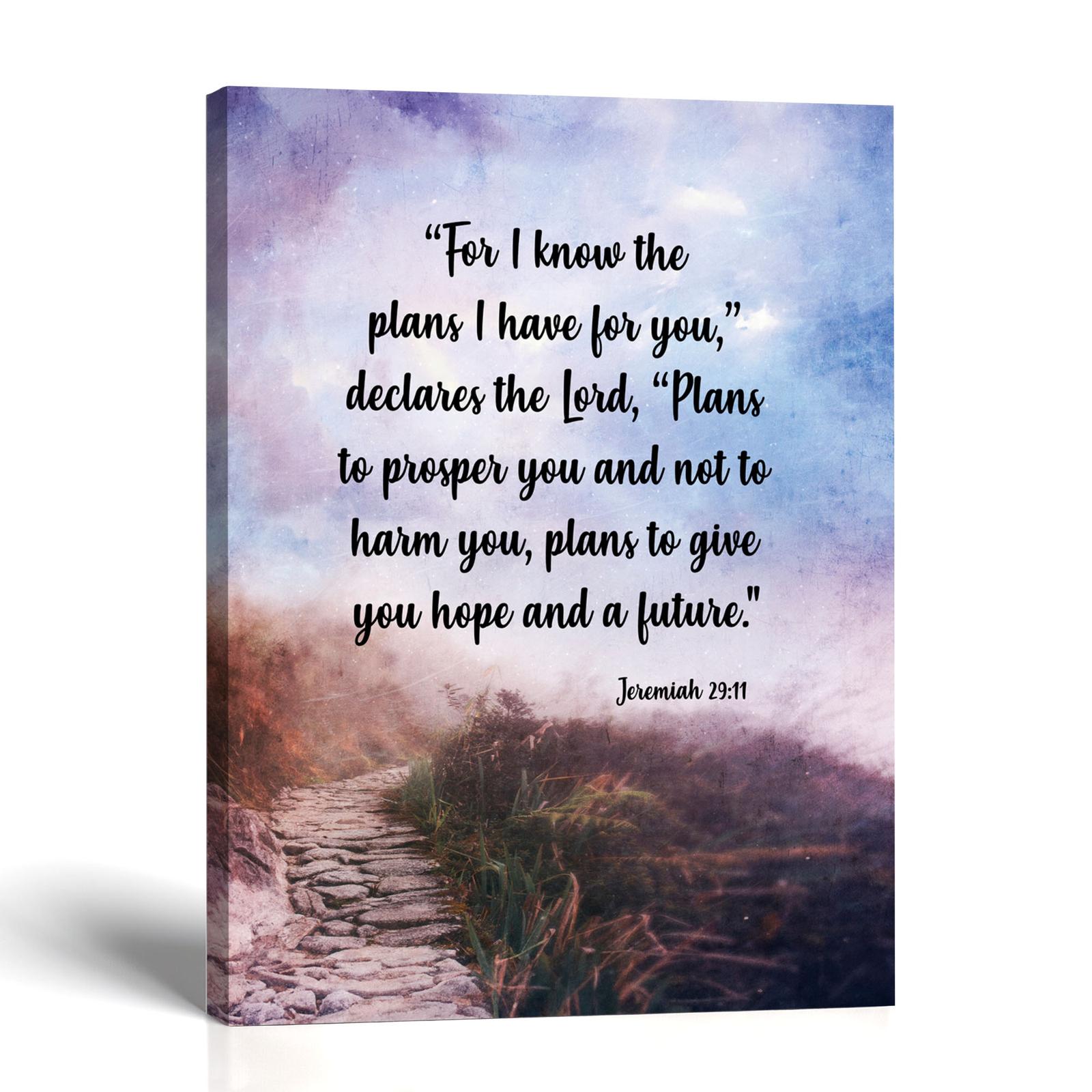 Jeremiah 29:11 canvas print - Bible Verse Wall Art by Crossroads Home Decor