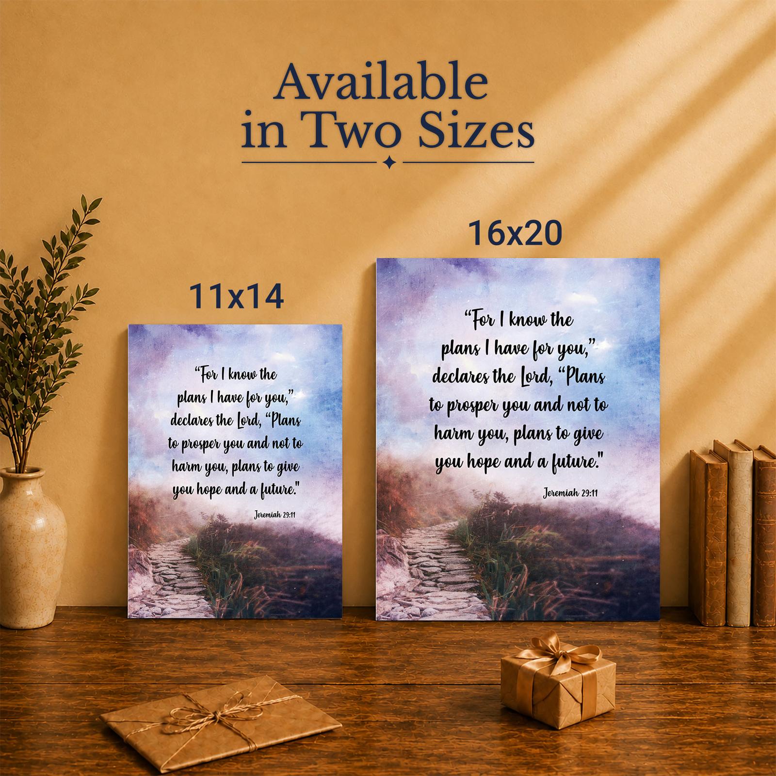 Jeremiah 29:11 canvas print - Made in USA family-owned faith-based wall art