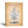 Millennium Falcon canvas print - 1979 patent plate by Crossroads Home Decor