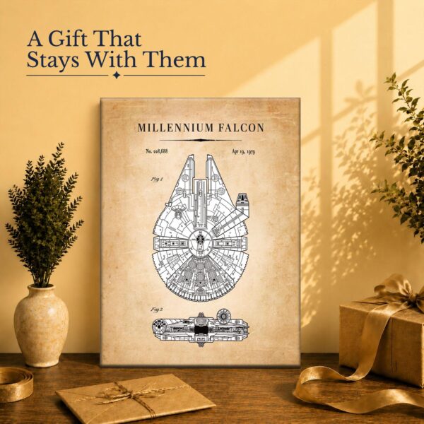 Sci-fi gift - Millennium Falcon canvas print for a lifelong fan