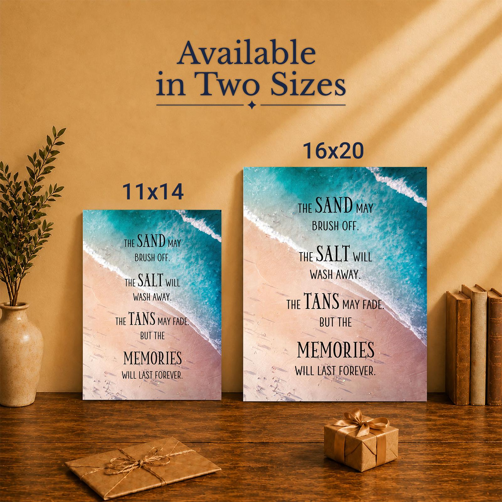 Beach vacation canvas print - Made in USA family-owned coastal wall art