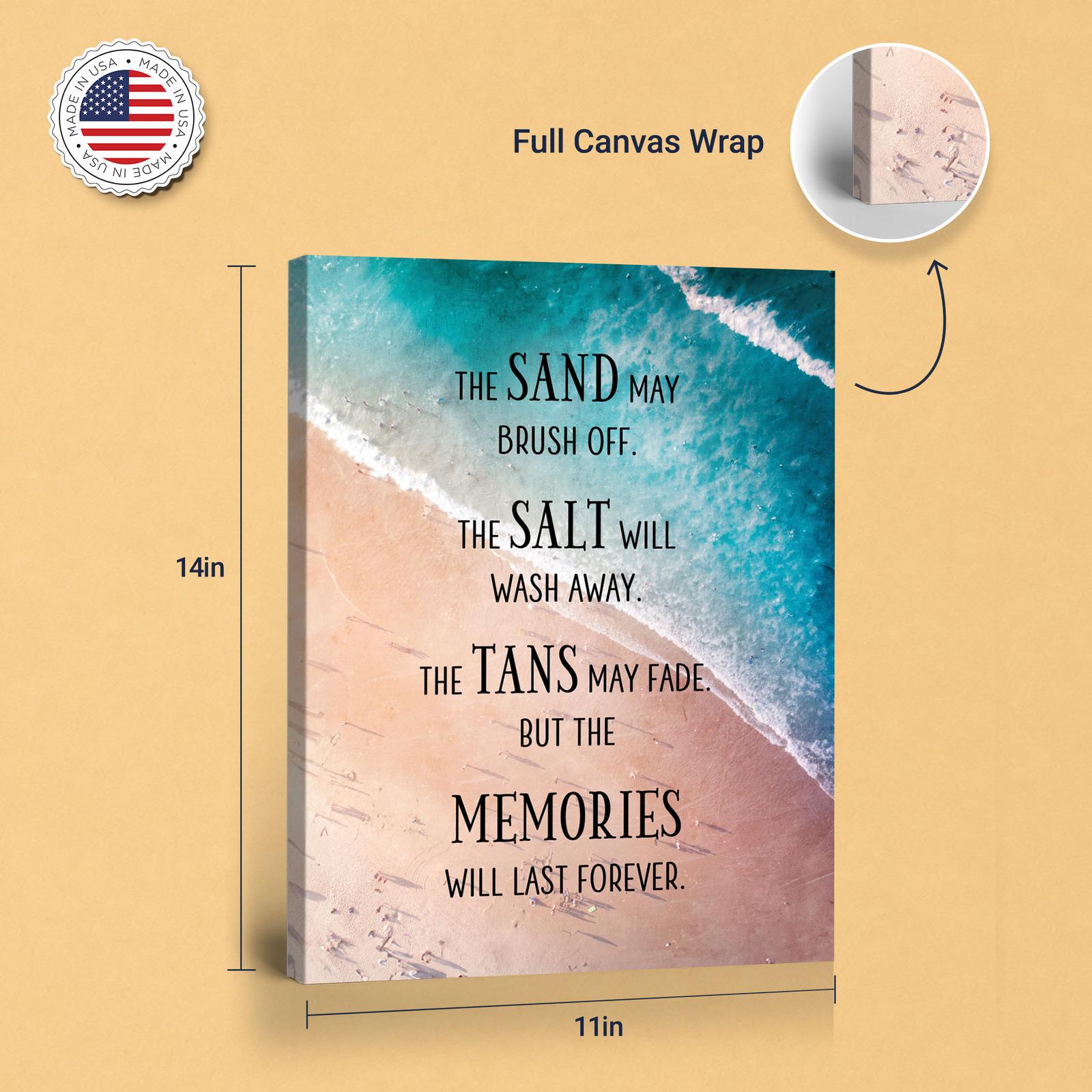 Beach vacation canvas print - gallery wrapped and floating frame styles