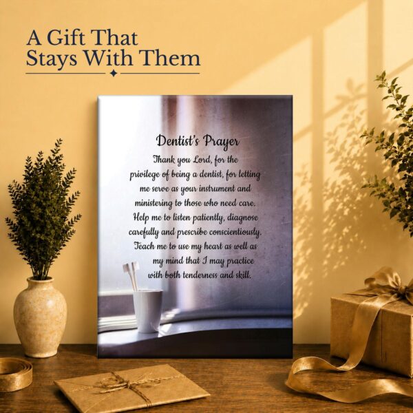Dentist gift - canvas print for a dental school graduation or retirement