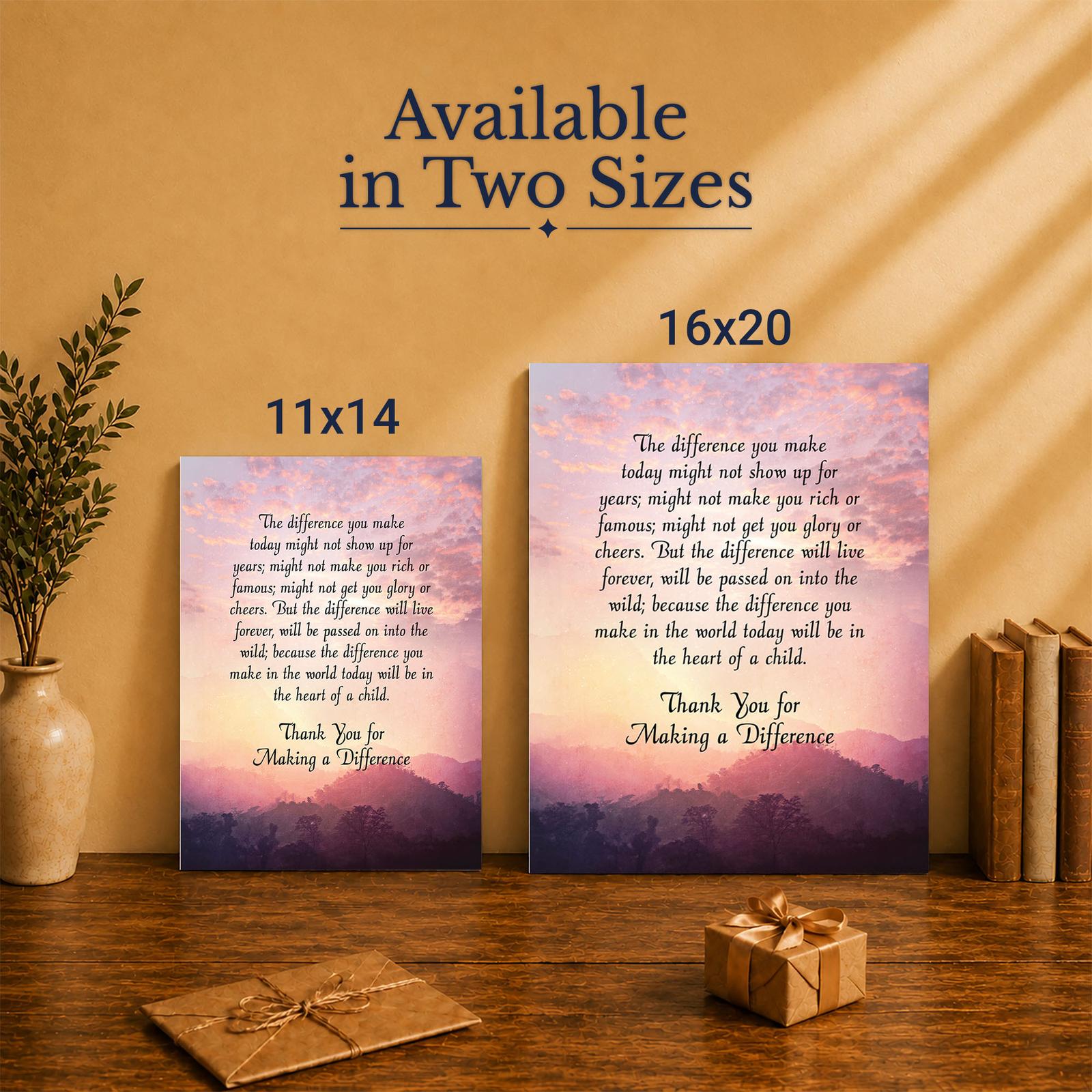 Difference maker wall art - Made in USA family-owned canvas decor