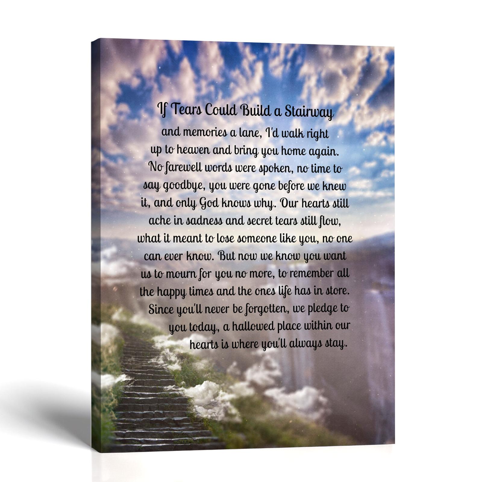 If Tears Could Build a Stairway canvas print by Crossroads Home Decor
