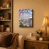 If Tears Could Build a Stairway canvas wall art displayed in a living room