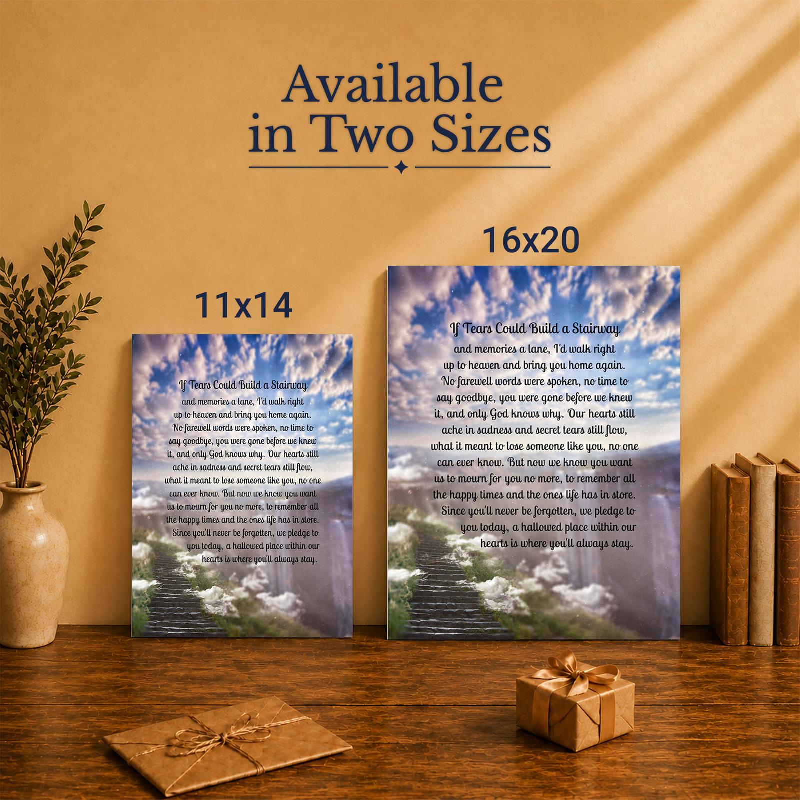 If Tears Could Build a Stairway canvas print - Made in USA family-owned wall art