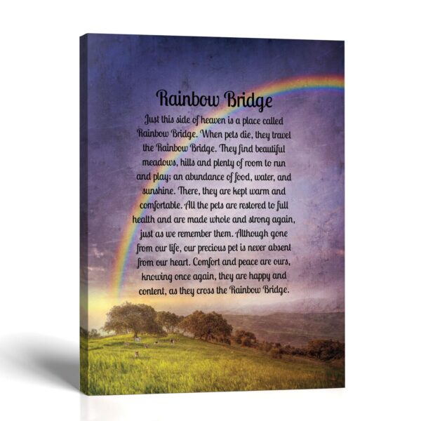 Rainbow Bridge pet memorial canvas print by Crossroads Home Decor