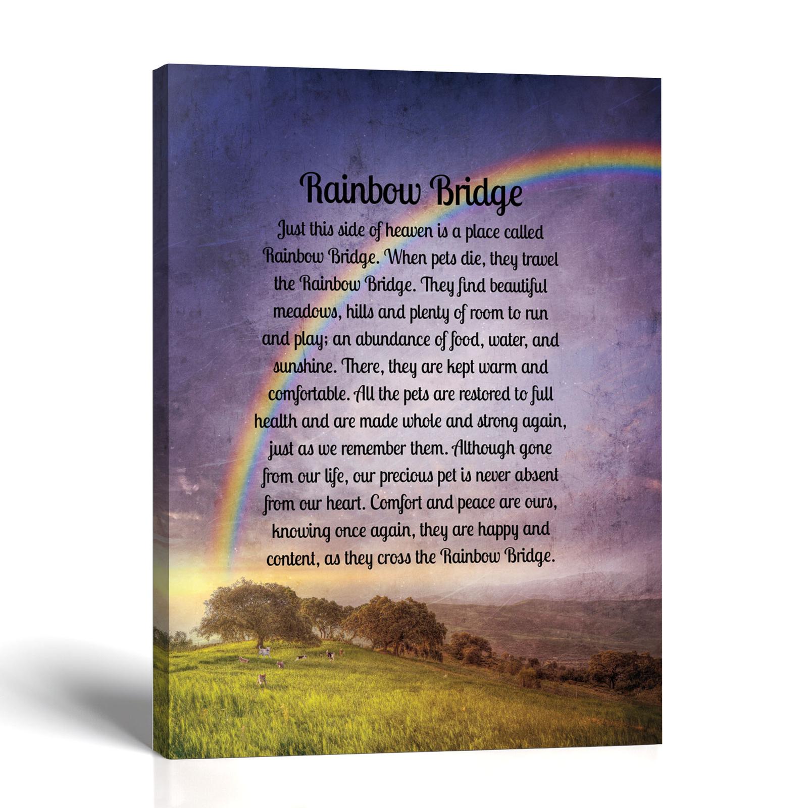 Rainbow Bridge pet memorial canvas print by Crossroads Home Decor