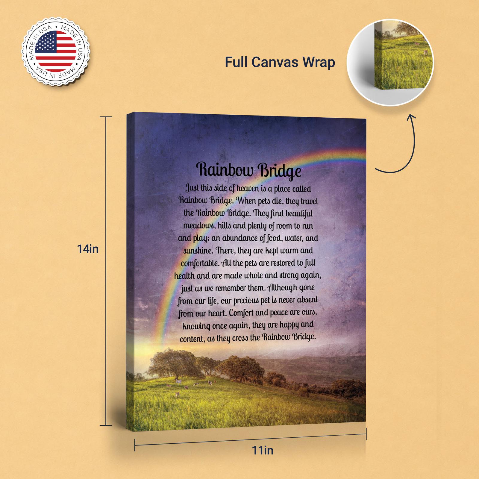 Rainbow Bridge canvas print - gallery wrapped and floating frame styles