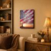 Those Who Serve canvas wall art displayed in a den or home office