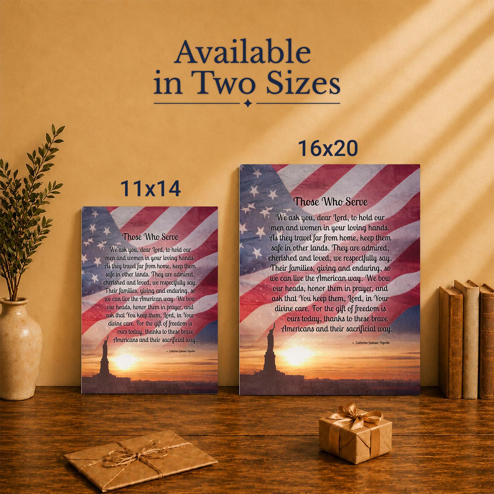 Made in USA family-owned military tribute canvas print