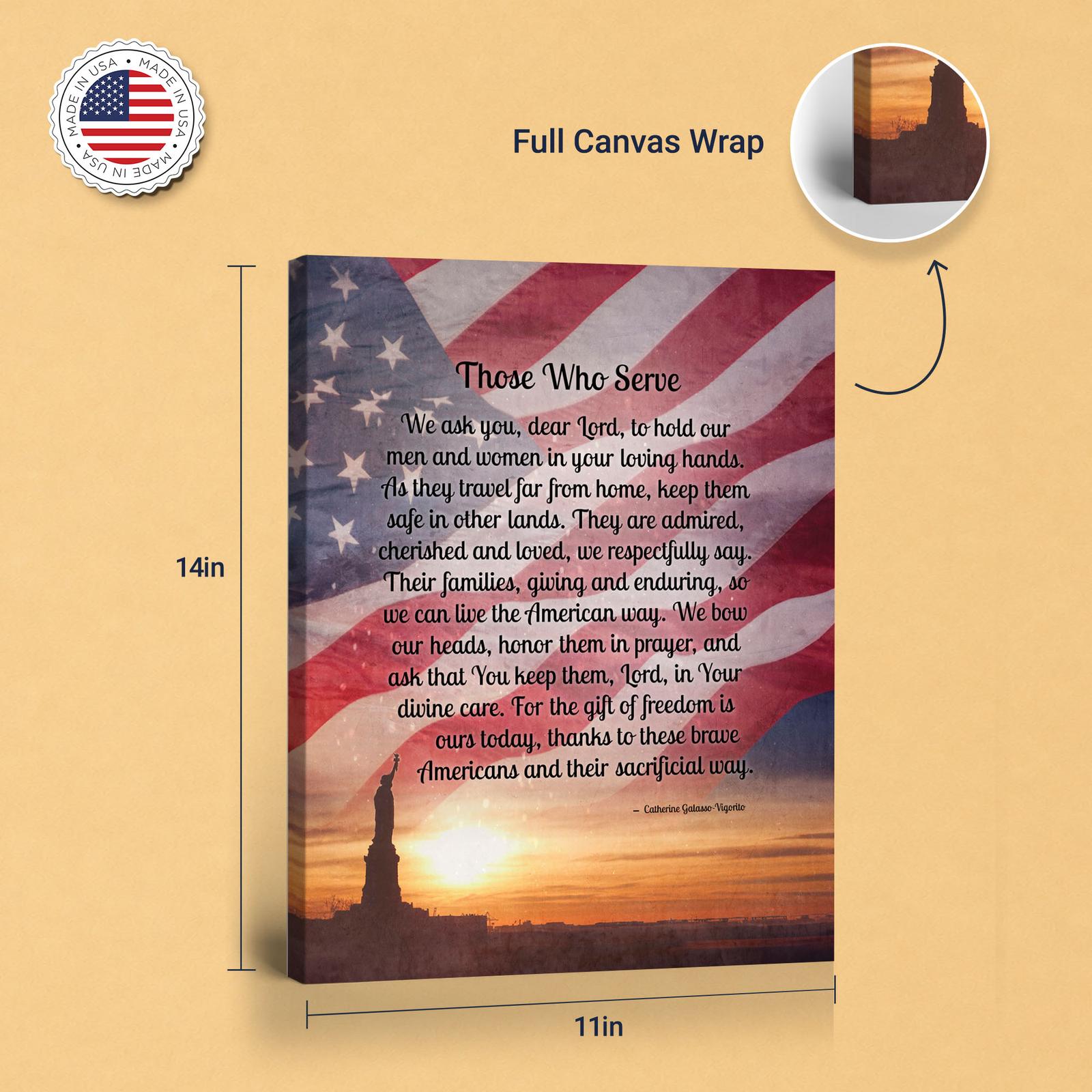 Those Who Serve canvas print - gallery wrapped and floating frame styles