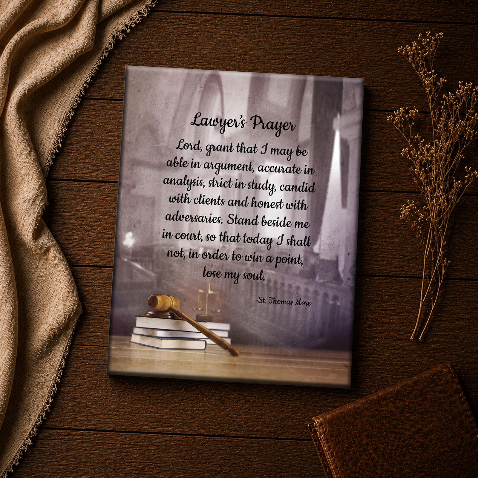 Lawyer's Prayer canvas print - Saint Thomas More inspirational wall art