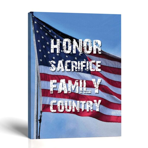 Honor Sacrifice Family Country canvas print - American flag art by Crossroads Home Decor